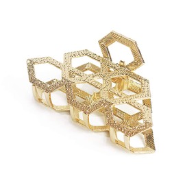 Women Vintage Metal Hair Jaw Clips Hair Clamp Hair Claw Hairpin Accessories (Gold)