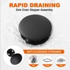 RUITHOE Matte Black Bathroom Sink Drain with Overflow, Bathroom Sink