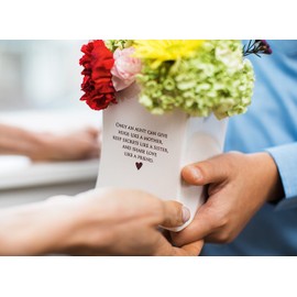 Unique Aunt Gift, Gift for Aunt, Aunt Birthday Gift or Aunt Wedding Gift - Square Vase