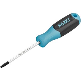 HAZET Screwdriver 811-T8, internal Torx profile, non-slip 3-component handle for high power transmission, round blade, length 127 mm