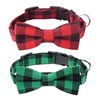 Malier 2 Pack Dog Collar with Bow tie, Christmas Classic