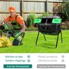 YITAHOME Large Outdoor Dual Bin Composter Tumbling, 43 Gallon Rotating