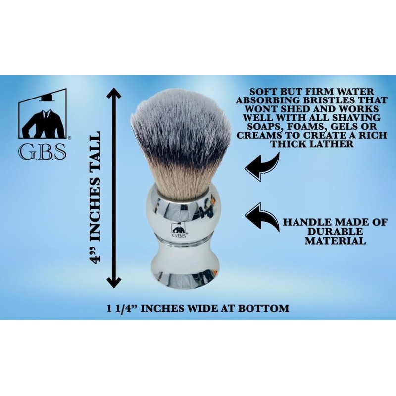 3 Piece Shave Set -- Safety Razor+ Chrome Pure Badger
