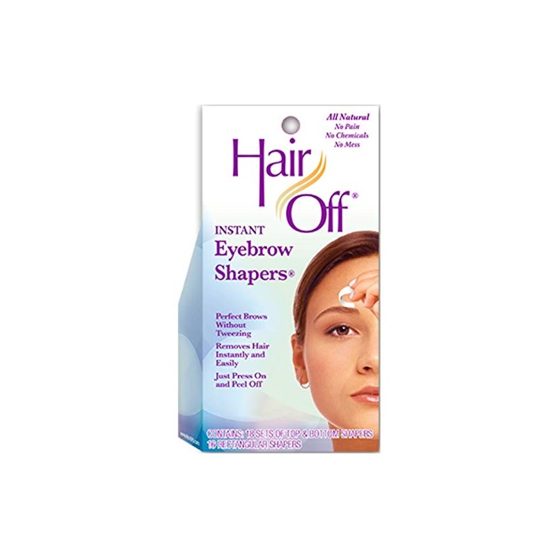 HairOff Instant Eyebrow Shapers 18 Each (Pack of 5)