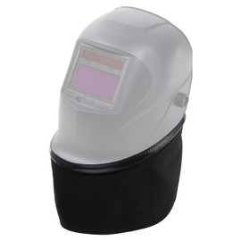 HARFINGTON Welding Helmet Bib FR Cotton Split Wrap-Around Helmet Bib Neck Protector Cover Welding Hood Accessories with Press Fit Seal for Most Welding Helmets, Black