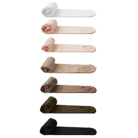 DANCEYOU Microfiber Soft Thick Convertible Ballet Tights for Girls Women Tan XL