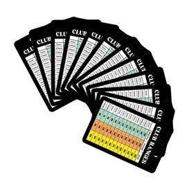 KOMBIUDA 12 Sheet Golf Scorecard Golf Scorecard Range Cards Club Range Chart Training Equipment Aid Card Coated Paper