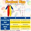 Clown Costume Children's Set, Carnival Outfit with Clown Nose Rainbow