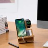 J JACKCUBE DESIGN Smartphone and Watch Stand Charging Dock Bamboo