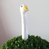 Tangoo Small Ceramic Goose Midi White with Metal Pin Approx.