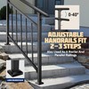 Updated Adjustable 3 Step Stair Handrails for Outdoor Steps, Versatile