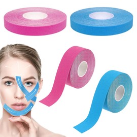 4 Stück Face Lifting Tape, Zwei Größen Wrinkle Schminkles, Anti Wrinkle Patches, Lifting Tapes Gesicht Kinesiotapes Myofasziales Gesichtstraffungsband Physio Tape Sport Tape für Straffung der Haut