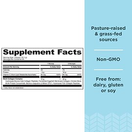 Ancient Nutrition Collagen Peptides Powder, Multi Collagen Protein, Women & Men, Vitamin C, Probiotics, Hydrolyzed Collagen, Supports Skin, Joints, Gu