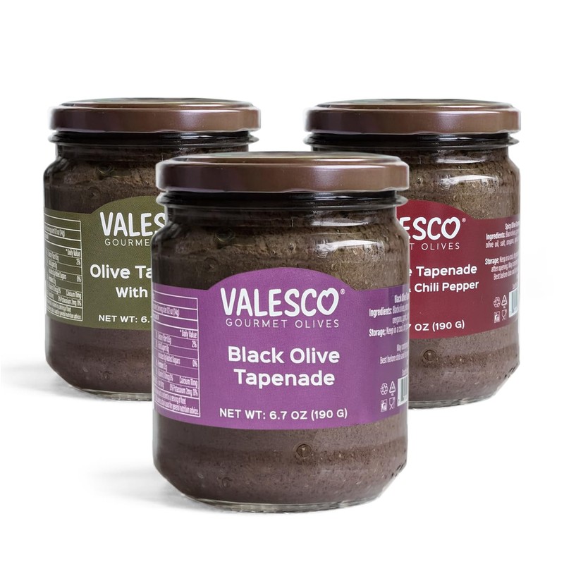 VALESCO Black Olive Tapenade - Rich Gourmet Spread for Dips,