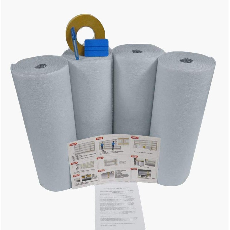 NASATEK Foam Core Reflective Insulation Garage Door White Foil 24In