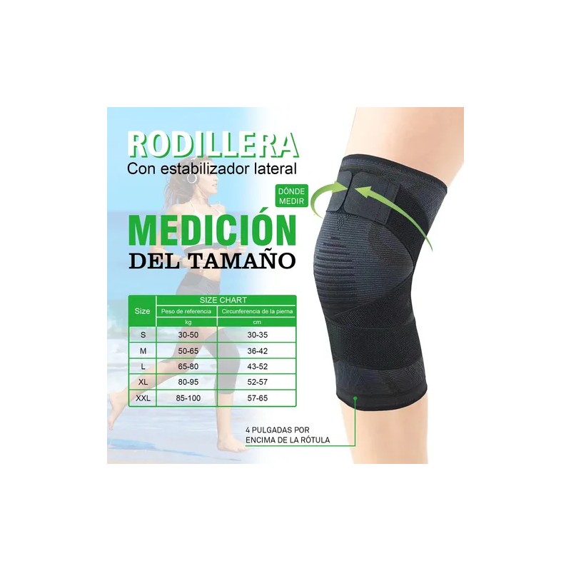 1 Par Rodilleras Elásticas Deportivas Compresion Para Gym