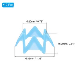 PATIKIL Plastic Golf 12 Pieces 0.8 Inch Golf Simulator Tee Golf Mat Tee Exercise Training for Winter Lawn Outdoor Indoor Driving Range Hitting Mat Blue