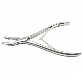 TeckMed O.R. Grade Luer Bone Cutting Forceps, Curved, 8.75", Stainless Steel