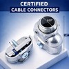 Tandefio 3/8" Flexible Conduit Metal Duplex Connector for Flex/AC/NM Sheathed