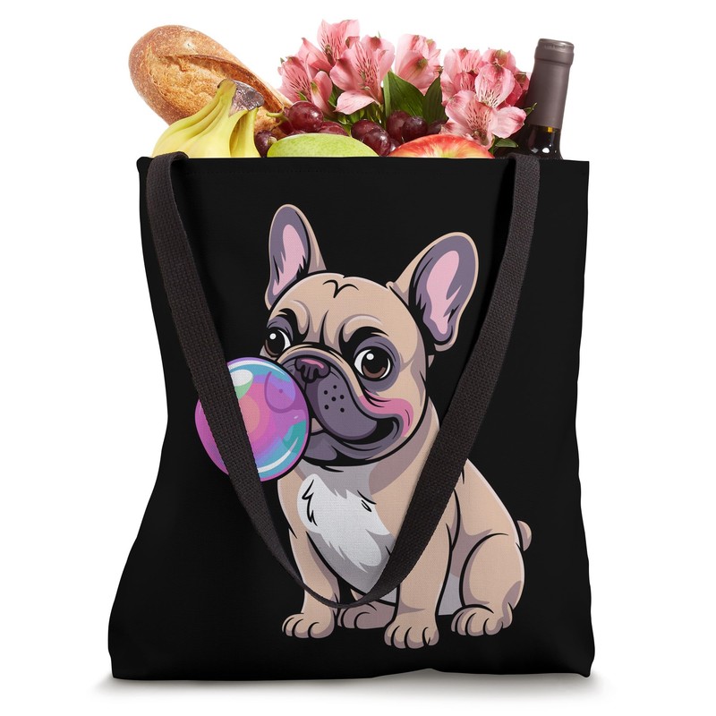 French Bulldog Blowing Bubble Tote Bag
