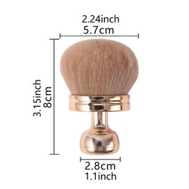 Harilla Pulverpinsel, Kabuki -Pinsel, kompakte Make -up -Körperpinsel, Selbstbräunungsbürste für Textmarker Gesicht und Körperkonturierung, Roségold