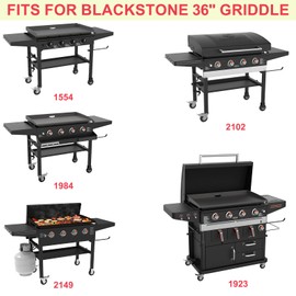 DcYourHome Griddle Warming Rack Compatible with 36" Blackstone Griddles(Not for Pro-Series),Adjustable Stainless Steel Rack for Blackstone Griddle Stand 36 Inch Accessories,One-Step Clip On Attachment