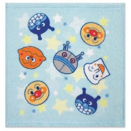 NASTO Anpanman Hand Towel, Approx. 13.4 x 14.2 inches (34 x 36 cm), Non-twist Printed Towel, Boys and Girls, Wash Towel 2835001 2835101 (Blue)