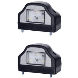 BUL BARS 2 x LED Number Plate Light 12 V 24 V with E-Certification Plate Light Number Plate Light Number Plate Light Car SMD Rear Truck Car