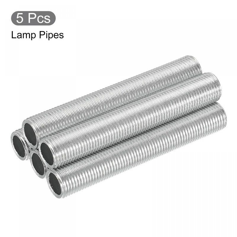 sourcing map 2.4" Lamp Pipe Kit with Lock Nuts Washers
