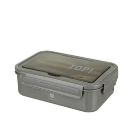 KASANOVA LUNCHBOX MIT BESTECKAUFSATZ GRAU