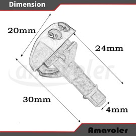 Amavoler 8265A083 Windshield Washer Nozzle Aftermarket Accessory Fit for Mitsubishi Lancer 1995-2005, Montero 1990-2005,EVO 1995-2005, Pajero 1990-2005.OEM#:8265A083.(2pcs)