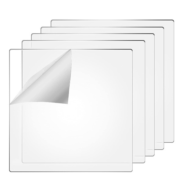 4 x 4 Inches Clear Plastic Acrylic Sheets 0.12 Inch Thick Acrylic Square Panel Transparent Acrylic Square Signs for Crafts and Painting Supplies (20 Pieces)