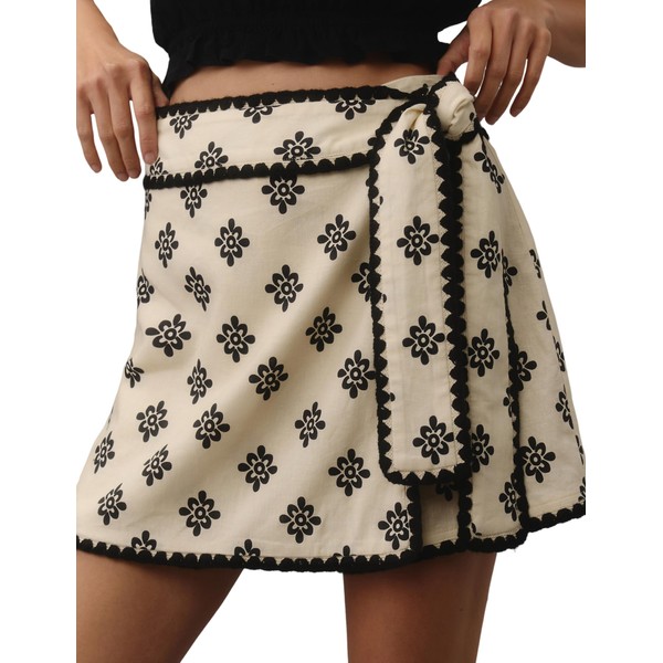 Tomosc Women Wrap Skirt 2025 Casual Summer Flowy Mini Skort
