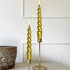 Metallic Twisted Candle Tapered Candlesicks - 7.5Inch Short Candle Sticks