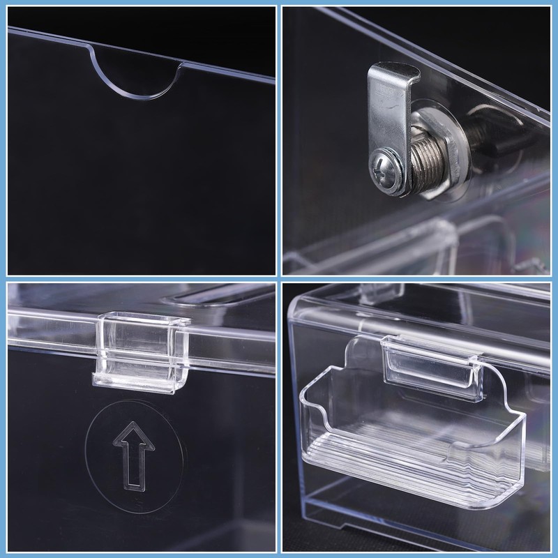 Clear Acrylic Donation Box, Ballot Box and Opinion Box with