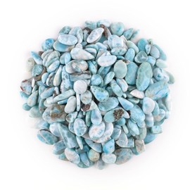 QNAVIC Natural Larimar Cabochon Crystal Gemstone, Chakra Healing Crystal and Gemstone, Birthstone Crystal for Jewelry Making Supplies, DIY Crafts, Loose Gemstones, Wire Wrapping (3 Cabochon)