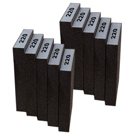 Fine Sanding Block Sandpaper Sponge - 10Pcs 220 Grit Sand Paper Blocks for Wood, Metal, and Drywall