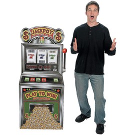 Slot Machine Cardboard Stand up (5 feet Tall) Casino Party Decor