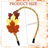 HAIMITI Fall Thanksgiving Headbands Maple Leaves Hair Accessories Sequin Yellow