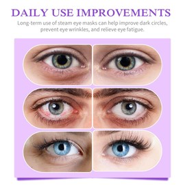 Dolemay 12 Packs Steam Eye Mask,Lavender Hot Compress Self Heating Warm Eye Mask Disposable Heated Sleep Eye Mask for Dry Eyes Dark Circles Relax Comfortable Warming Eye Mask for Home Office Travel