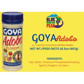 Goya Adobo All Purpose Seasoning without Pepper, 467g (16.5 OZ) | PACK OF 1 | All Purpose Seasoning | ADOBO (Without Pepper) | Perfect Blend | Premium Quality Seasoninmg.