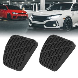 X AUTOHAUX Car Auto Vehicle Rubber Black Brake Clutch Pedal Pad Cover 2pcs