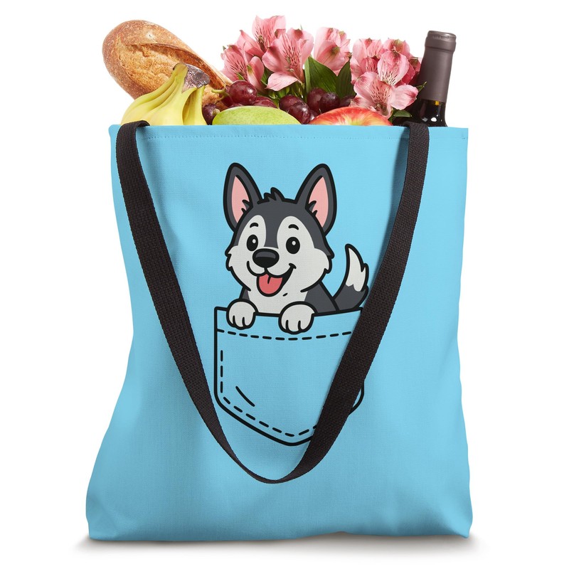 Cute Husky Puppy Pocket Pal Funny Husky Dog Lover Art
