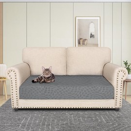 Ystyle Sofa Seat Cushion Cover, Stretch, Sofa Seat Cover, Elastic Cushion Covers, Sofa Seat Cushion, Sofa Cover, Couch Cover, Protective Cover, Sofa Protector (Light Grey, 2-Seater)