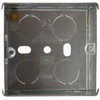 Merriway BH04061 47mm (1.7/8 inch) Depth Single 1-Gang Metal Flush