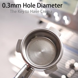 Bottomless Portafilter 54mm Compatible for Breville Barista Express, Pro, Touch, and Impress | Walnut Handle