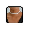 Reaky Choker Necklaces Silver Rhinestone Necklace Sparkly Crystal Necklace Jewelry