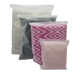 Assorted Frosted Zip Lock Clothes Bags seal, Travel Space Saver Storage Protect From Moisture & Dust, Resealable Large Plastic Luggage waterproof Pouch For Clothes, Towels Organising. (Frosted, 32)