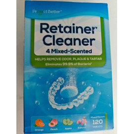 retainer cleaner tablets (4-mixed favor,120 denture cleaning tablets)