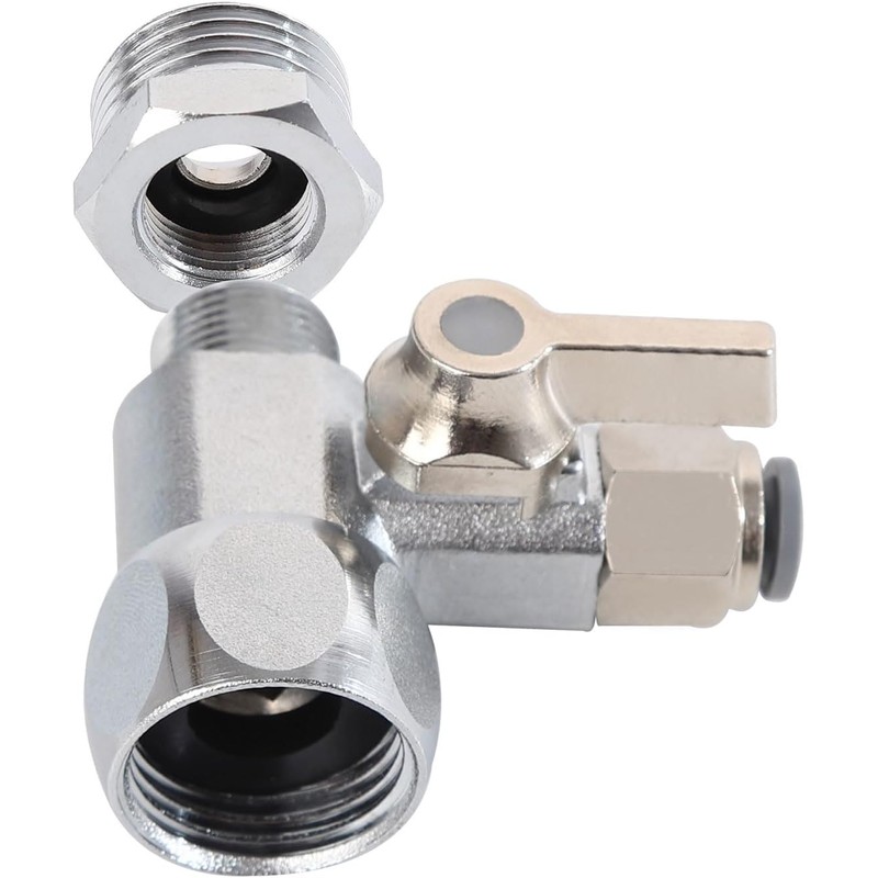 Feed Water Adapter Water Line Splitter,Brass Water Supply Valve,Faucet Valves,Feed